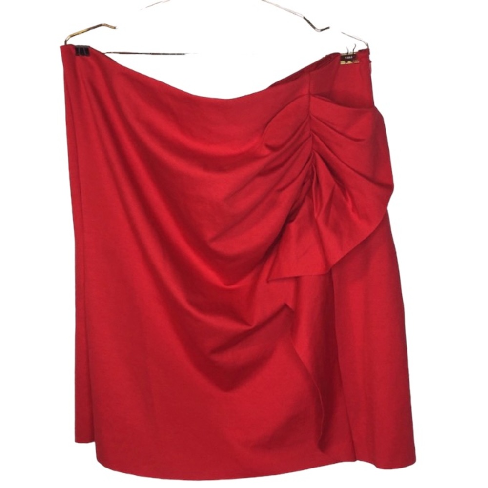 NEW YORK & CO Side Ruched Faux Wrap Skirt Sz 18
